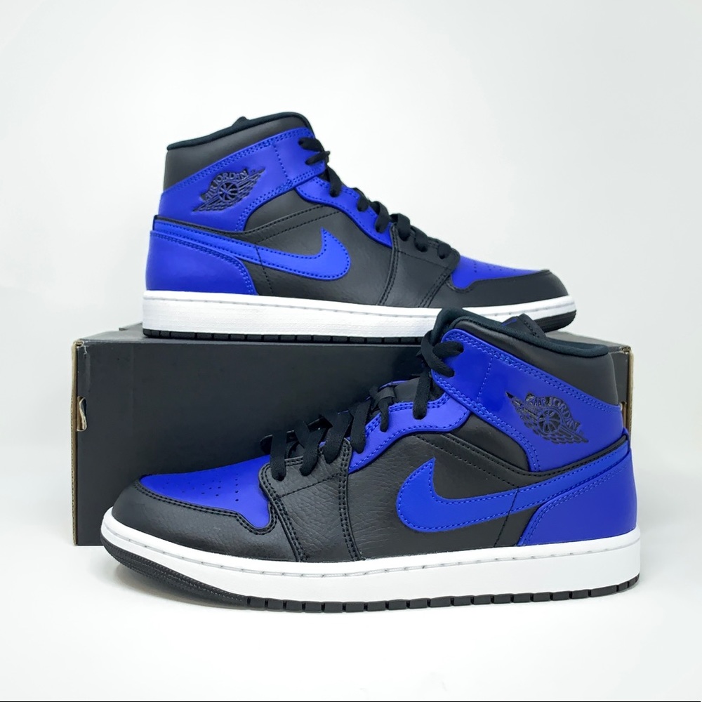 Nike Air Jordan 1 Mid 'Hyper Royal' Men's Sneaker